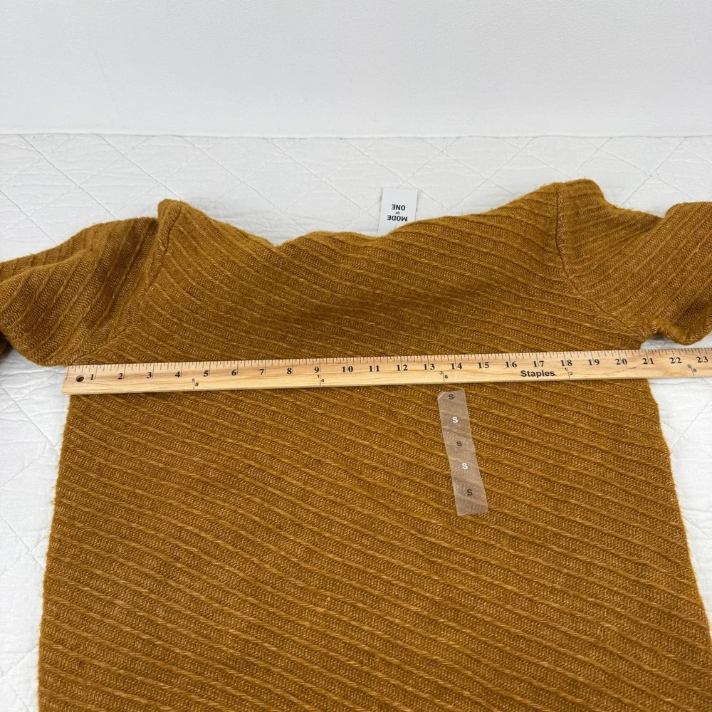 Mode of One Mens Relaxed‎ Fit Diagonal Texture Sweater French Vicuna Brown Small